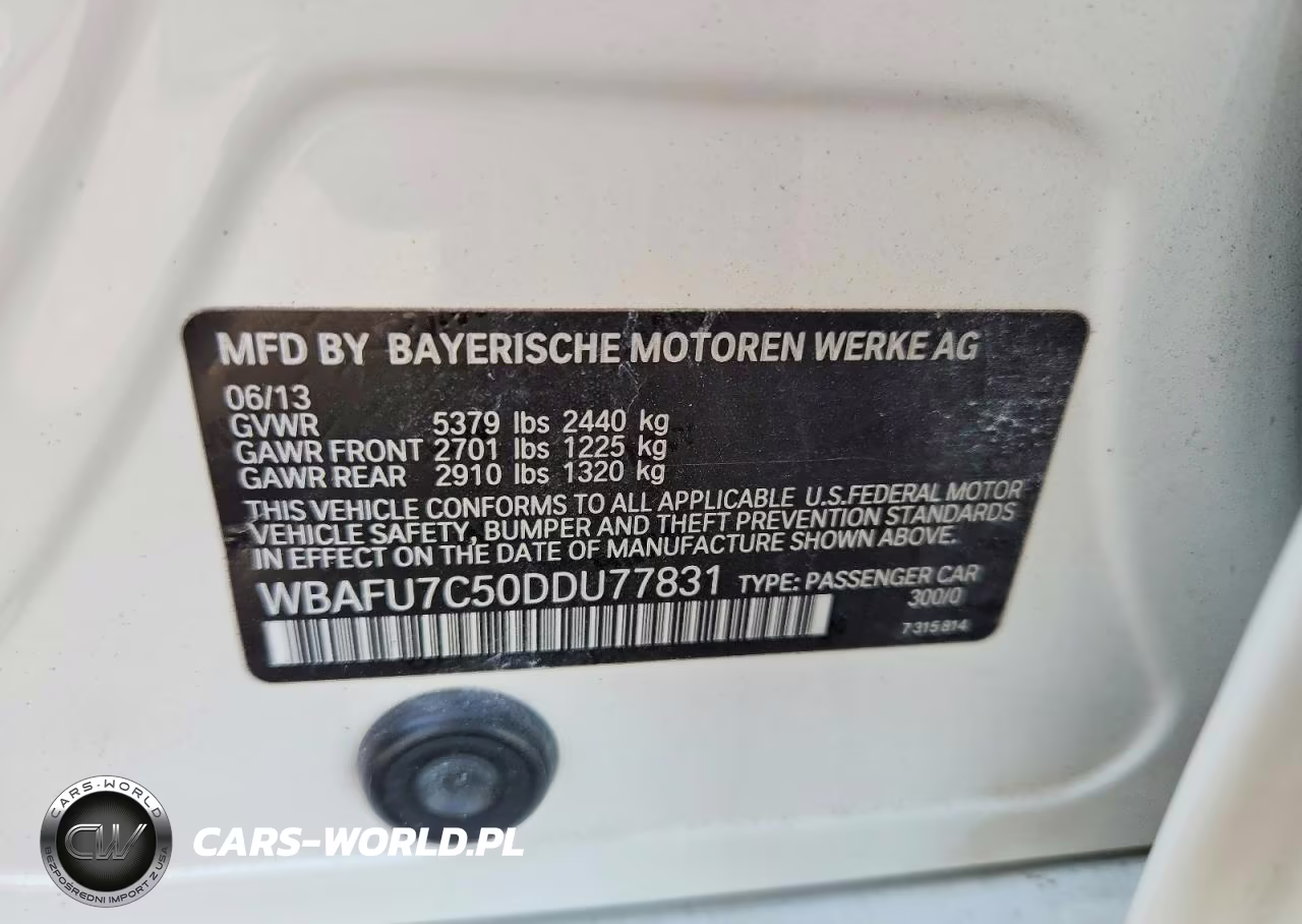 2013 BMW 535 Xi VIN:WBAFU7C50DDU77831 - 13