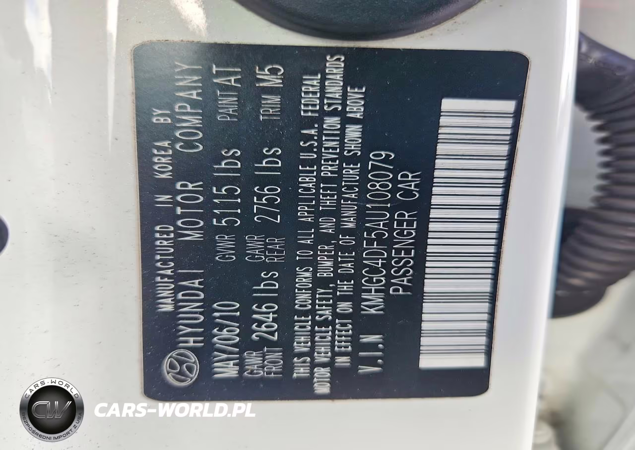 2010 Hyundai Genesis 4.6L VIN:KMHGC4DF5AU108079 - 13