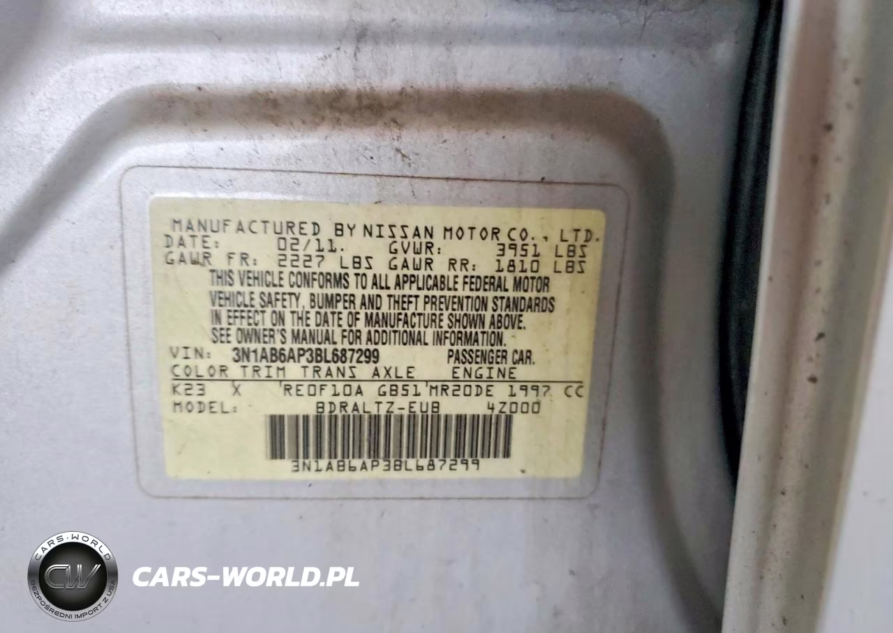 2011 Nissan Sentra 2.0 VIN:3N1AB6AP3BL687299 - 12
