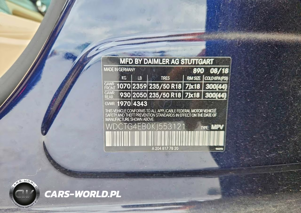 2019 Mercedes-Benz Gla 250 VIN:WDCTG4EB0KJ553121 - 14