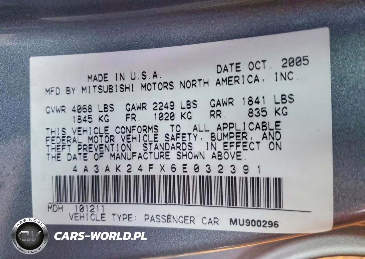 2006 Mitsubishi Eclipse Gs VIN:4A3AK24FX6E032391 - 12