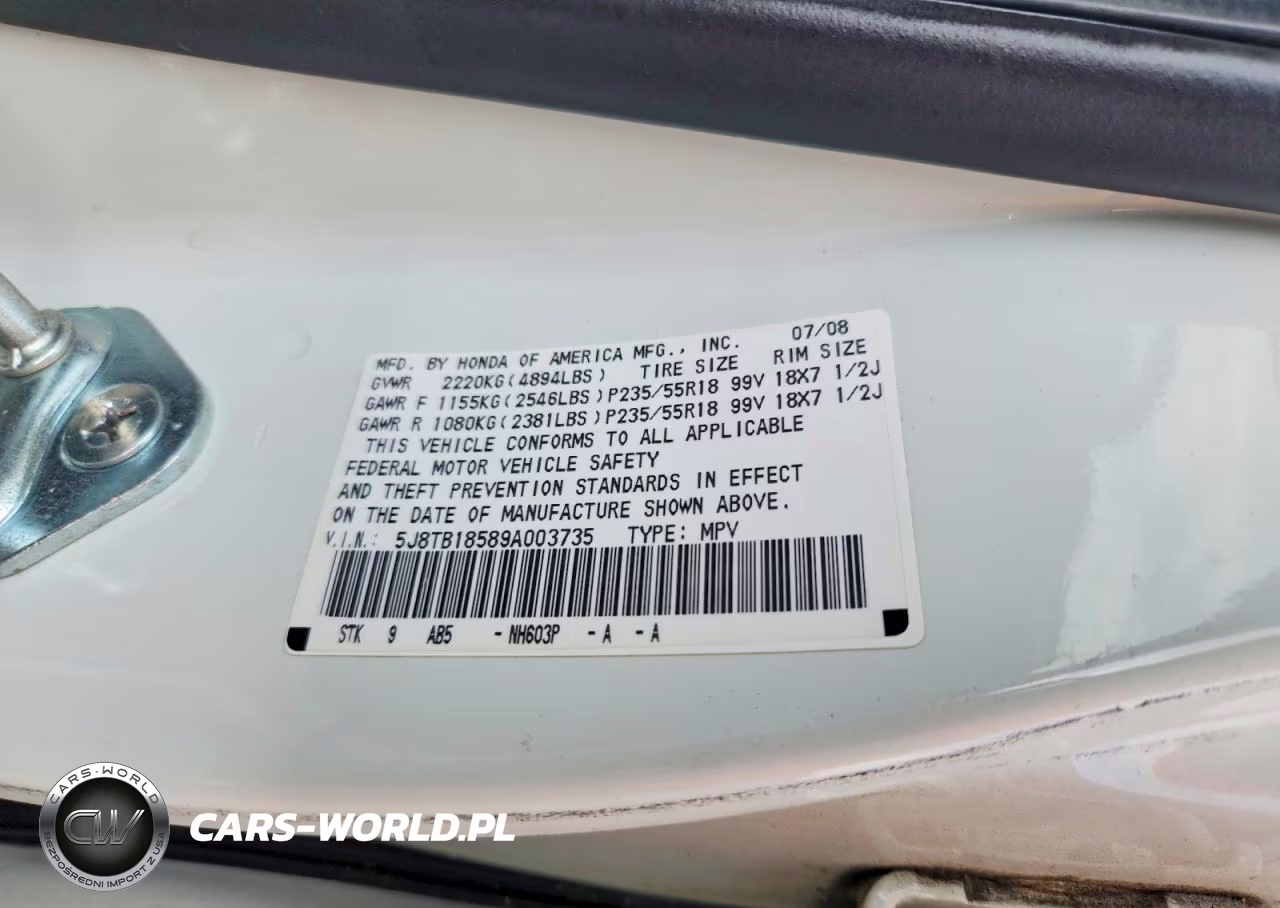 2009 Acura Rdx Technology VIN:5J8TB18589A003735 - 12