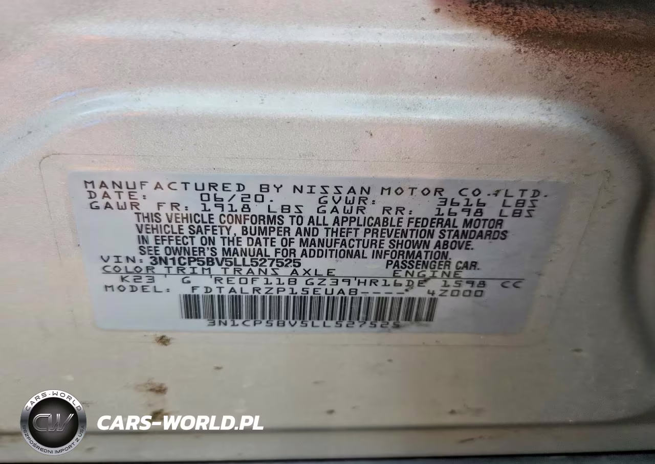 2020 Nissan Kicks S VIN:3N1CP5BV5LL527525 - 13
