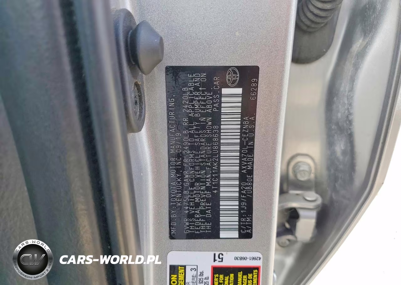 2020 Toyota Camry VIN:4T1C11AK2LU868638 - 12