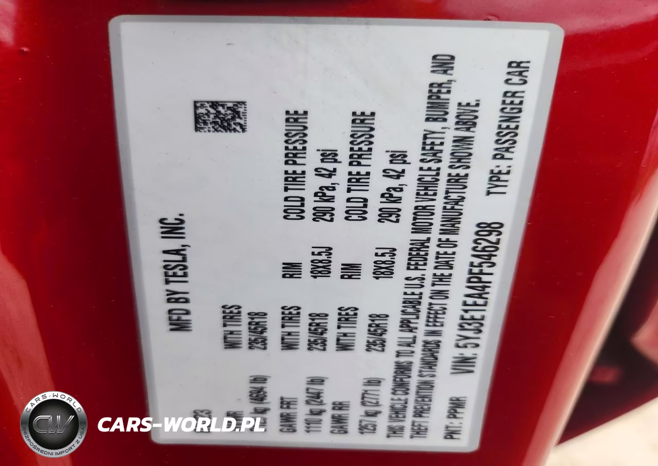 2023 Tesla Model 3 VIN:5YJ3E1EA4PF546298 - 13