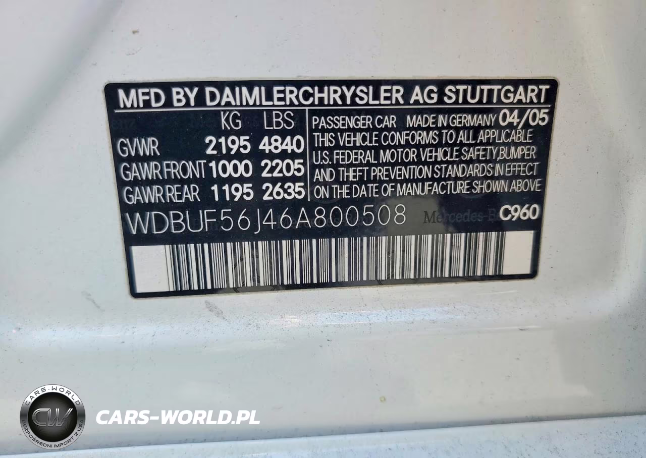 2006 Mercedes-Benz E 350 VIN:WDBUF56J46A800508 - 12