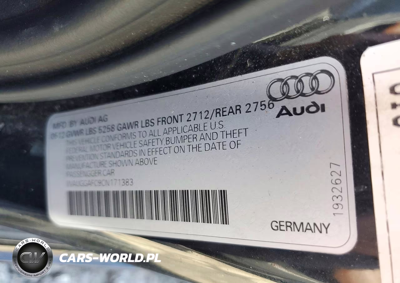2012 Audi A6 Premium Plus VIN:WAUGGAFC9CN171383 - 12