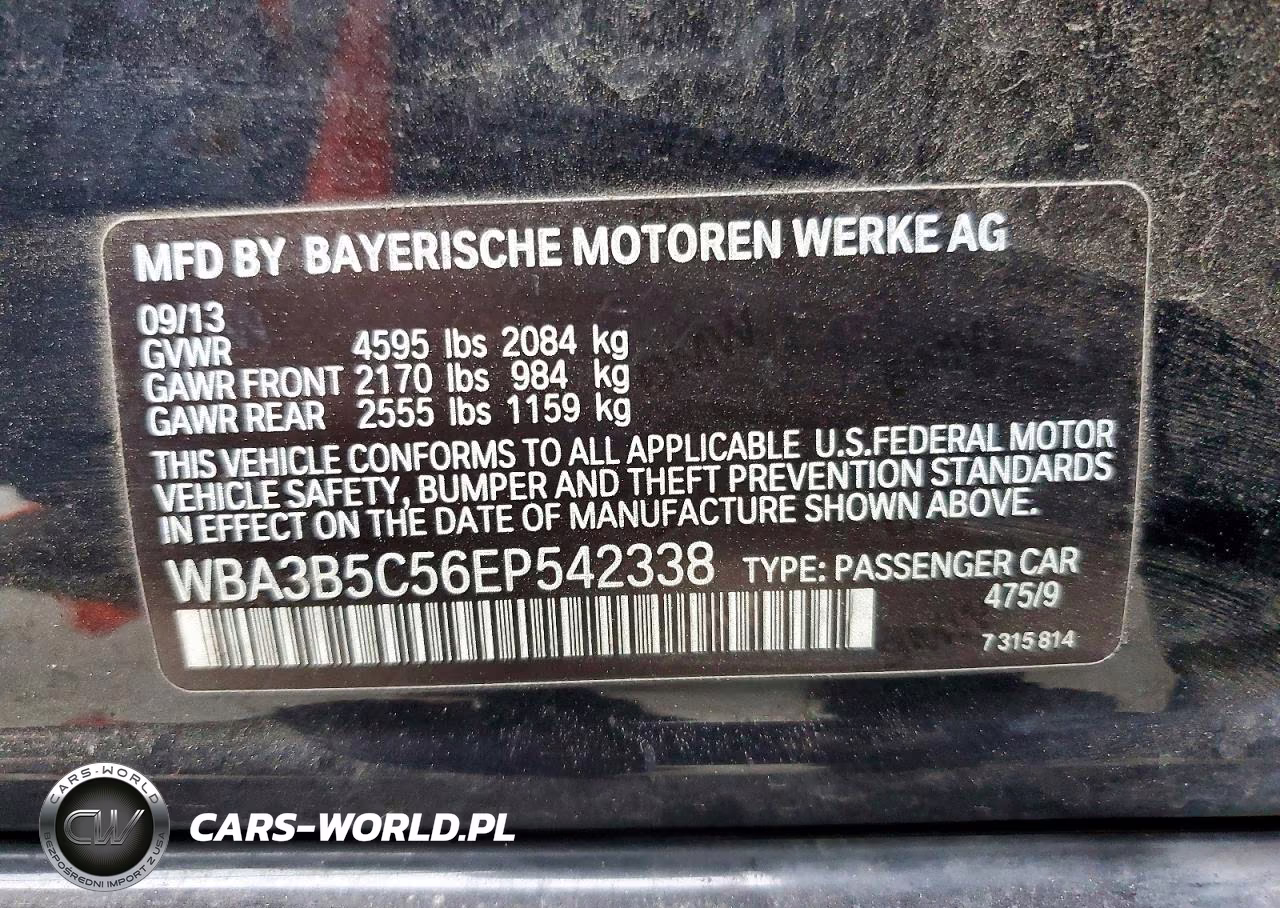 2014 BMW 328 Xi Sulev VIN:WBA3B5C56EP542338 - 12