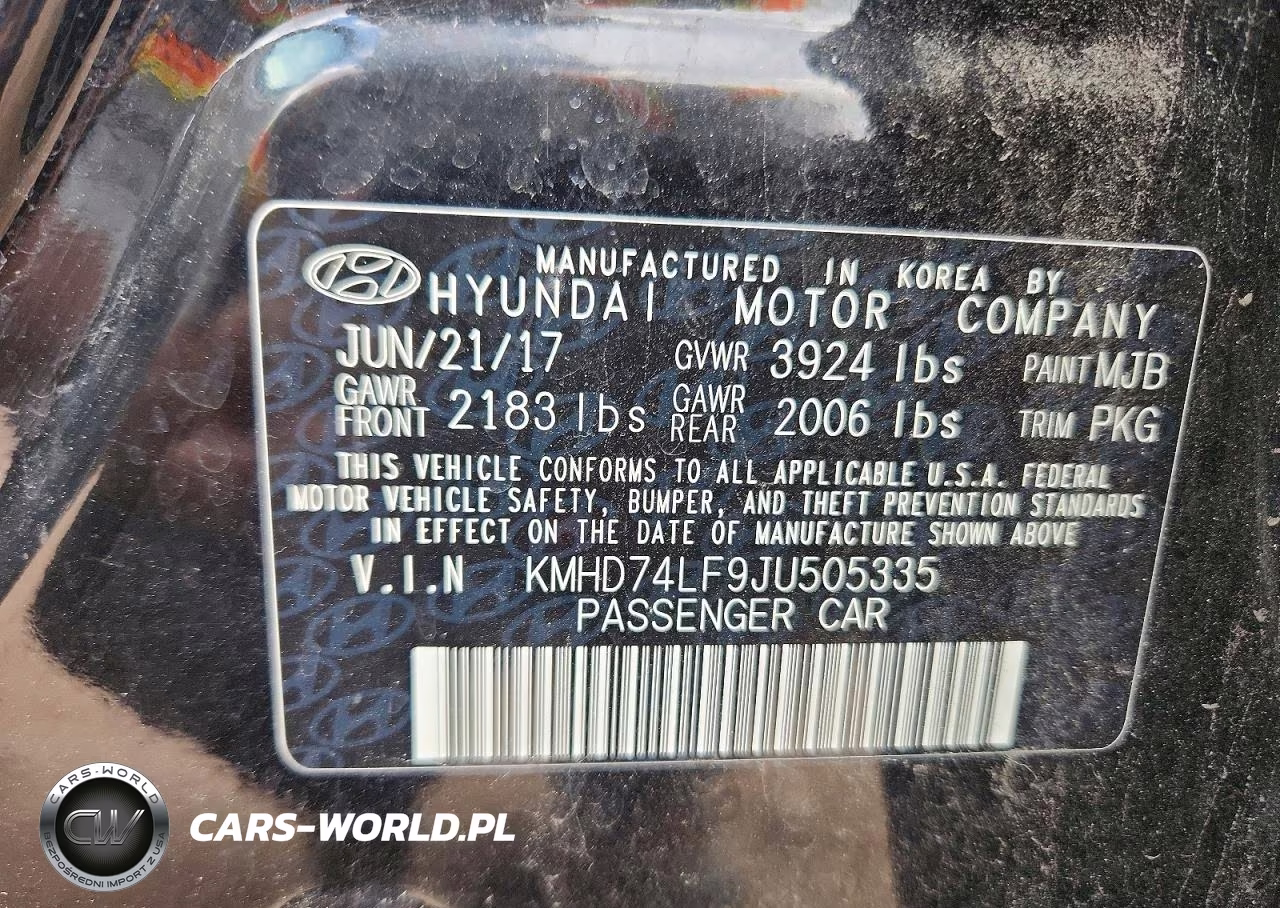 2018 Hyundai Elantra Se VIN:KMHD74LF9JU505335 - 12