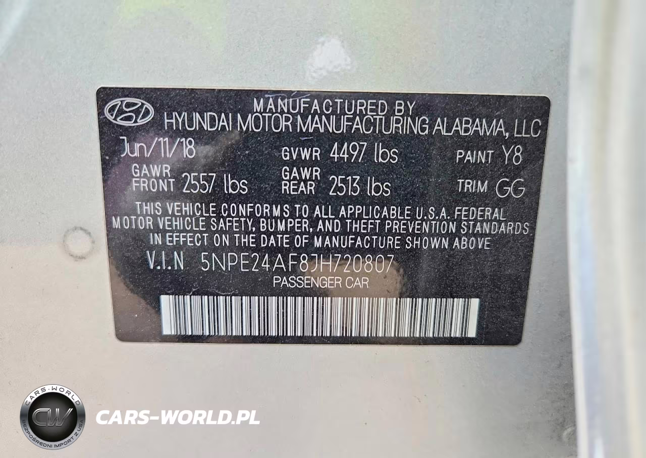 2018 Hyundai Sonata Se VIN:5NPE24AF8JH720807 - 12