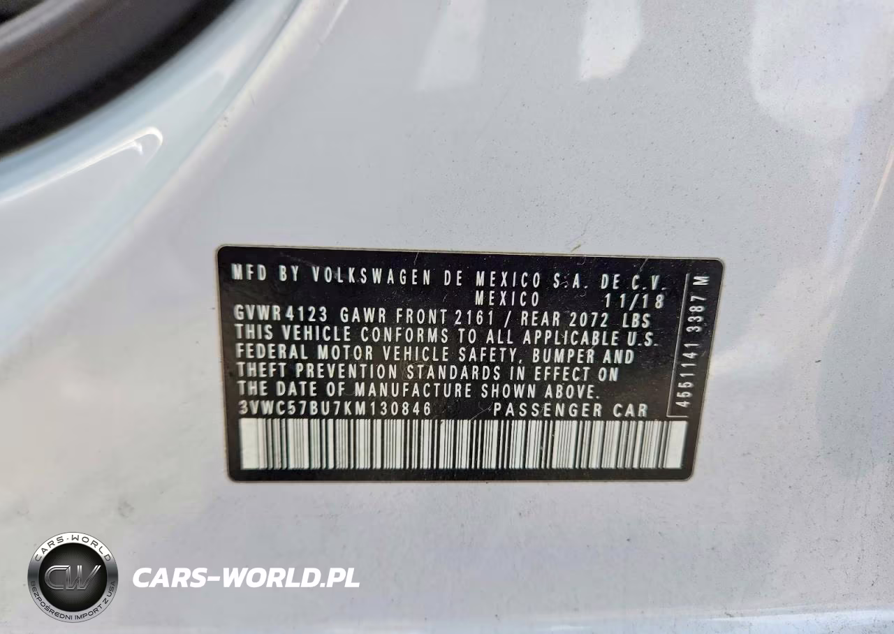 2019 Volkswagen Jetta S VIN:3VWC57BU7KM130846 - 12