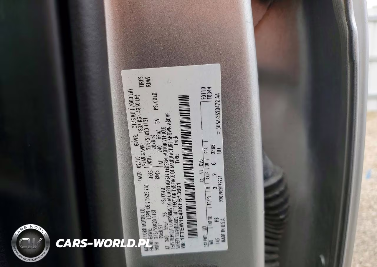 2019 Ford F150 Supercrew VIN:1FTEW1E40KFB13601 - 12