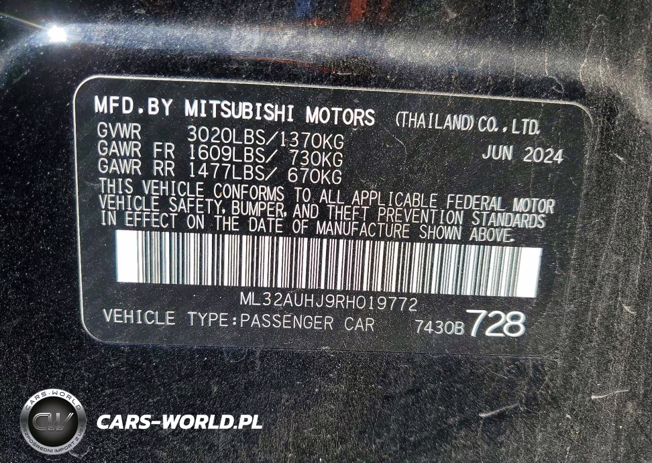 2024 Mitsubishi Mirage Es VIN:ML32AUHJ9RH019772 - 13