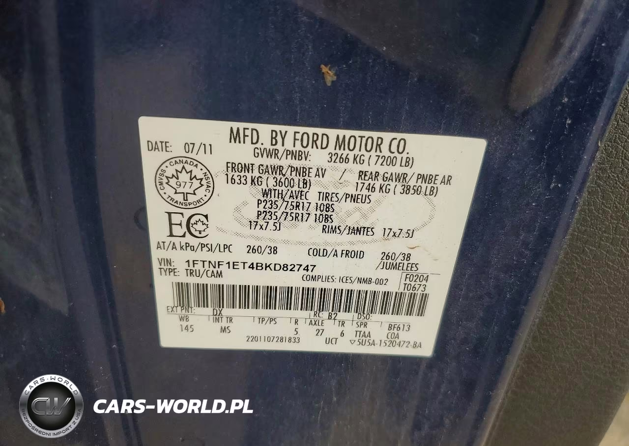 2011 Ford F150 VIN:1FTNF1ET4BKD82747 - 12