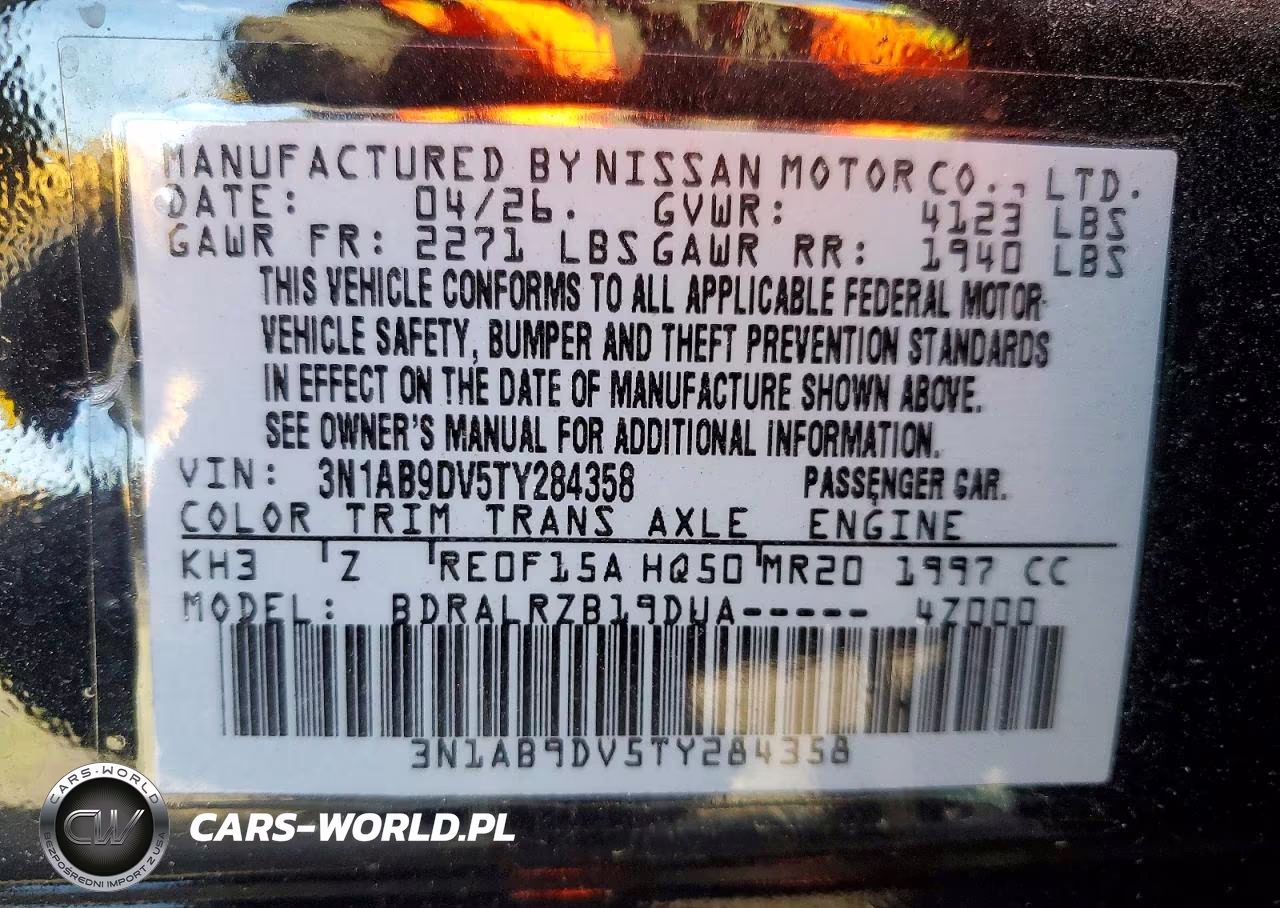 2026 Nissan Sentra Sr VIN:3N1AB9DV5TY284358 - 12
