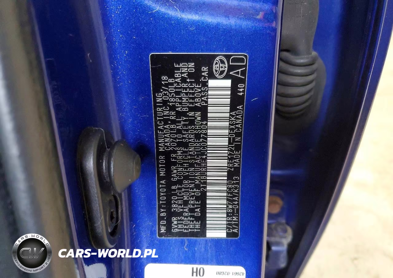 2018 Toyota Corolla Se VIN:2T1BURHE4JC077804 - 13