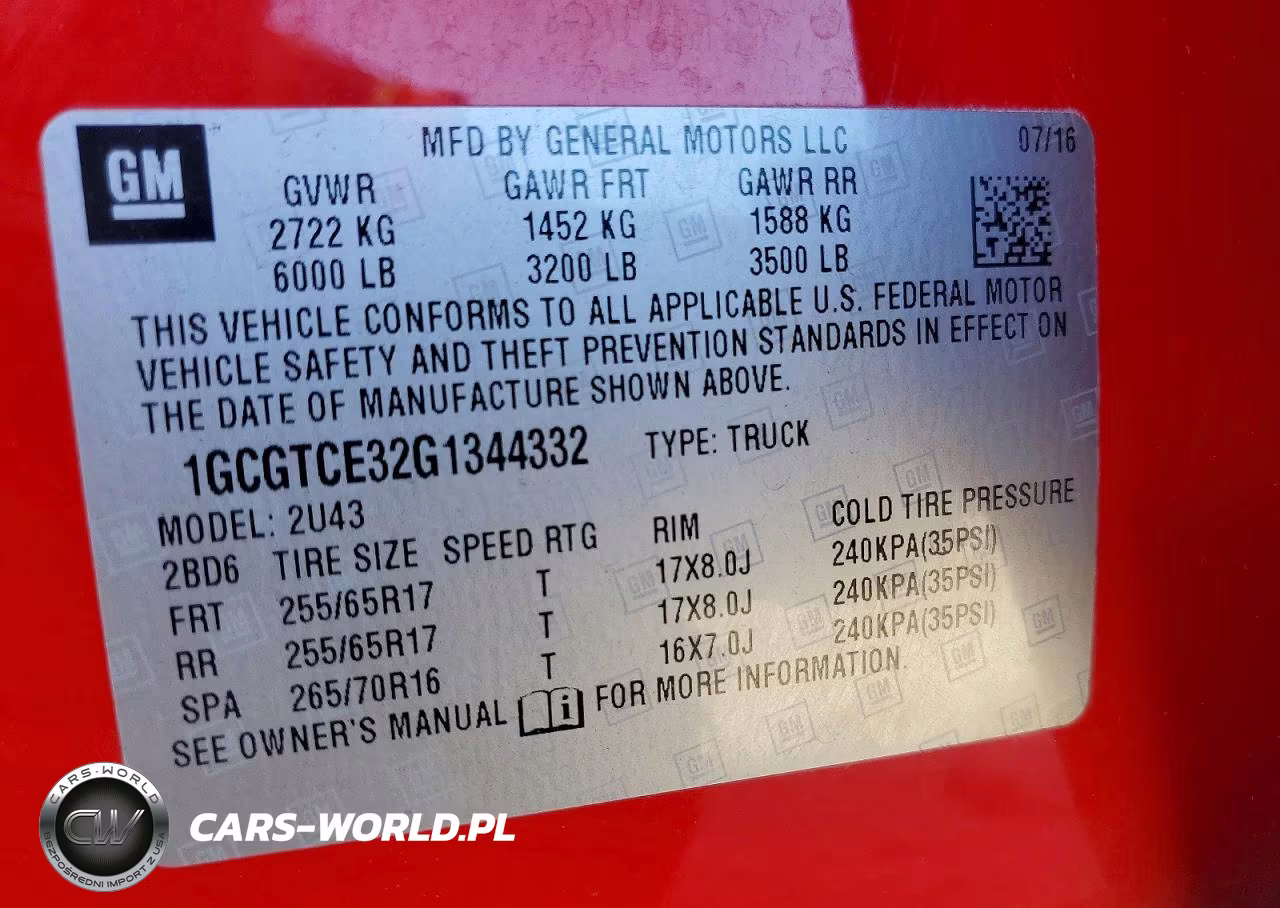 2016 Chevrolet Colorado Lt VIN:1GCGTCE32G1344332 - 12