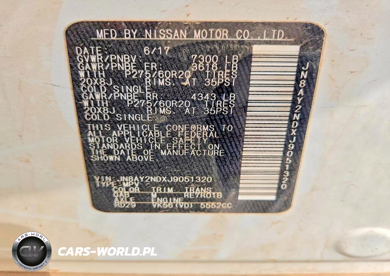 2018 Nissan Armada Sl VIN:JN8AY2NDXJ9051320 - 13