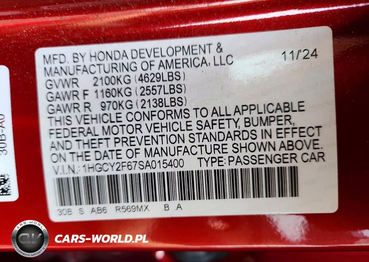 2025 Honda Accord Hybrid Exl VIN:1HGCY2F67SA015400 - 12