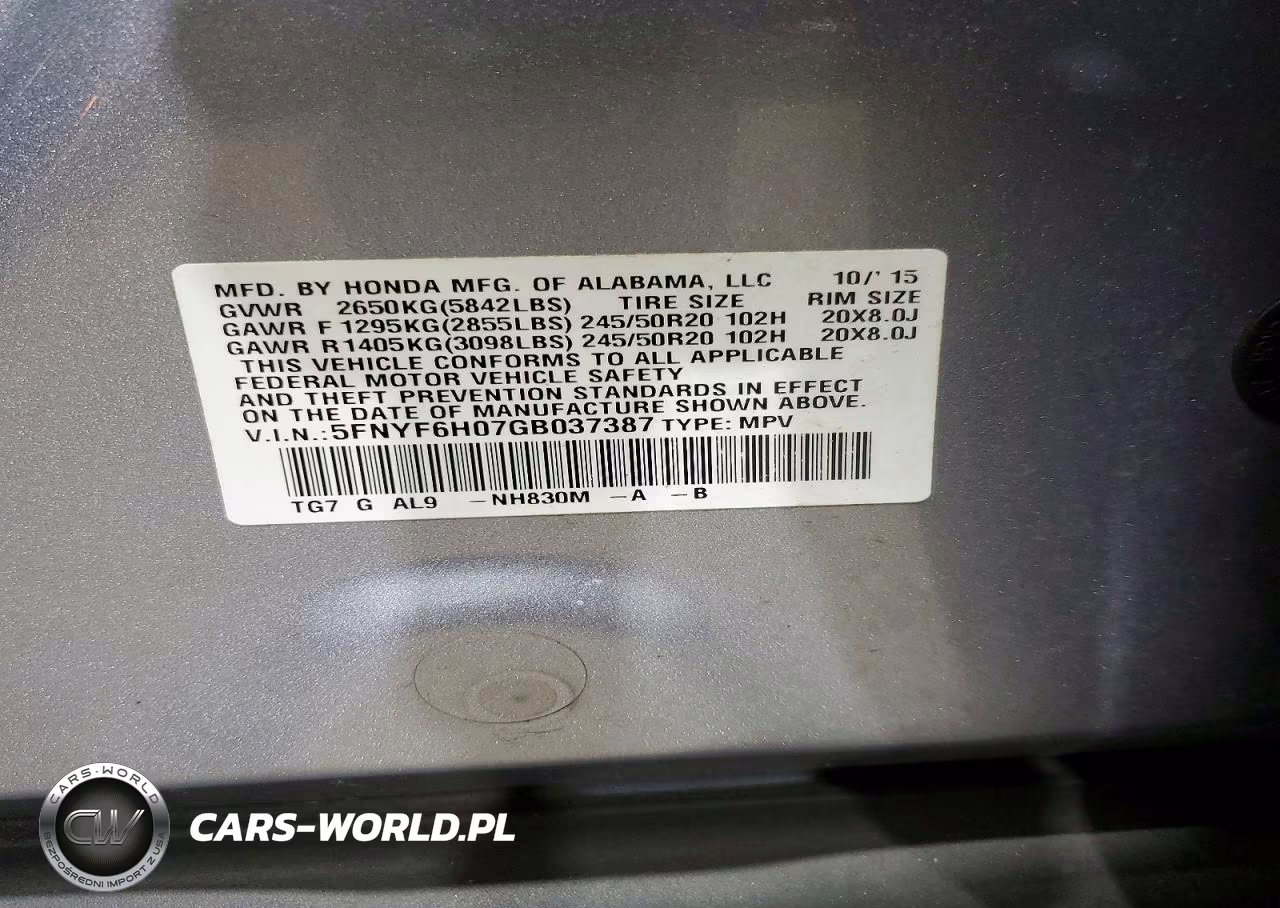 2016 Honda Pilot Elite VIN:5FNYF6H07GB037387 - 14