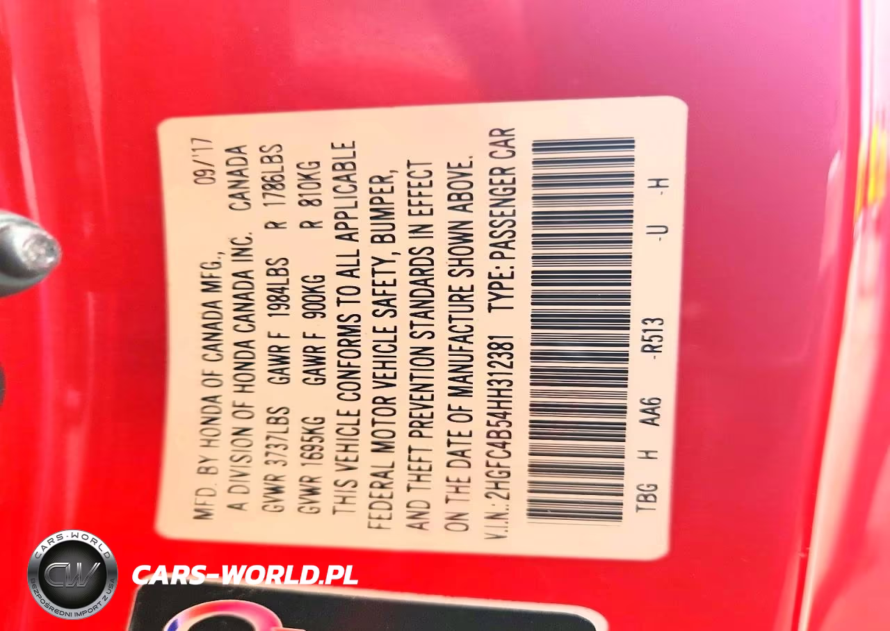 2017 Honda Civic Lx VIN:2HGFC4B54HH312381 - 13
