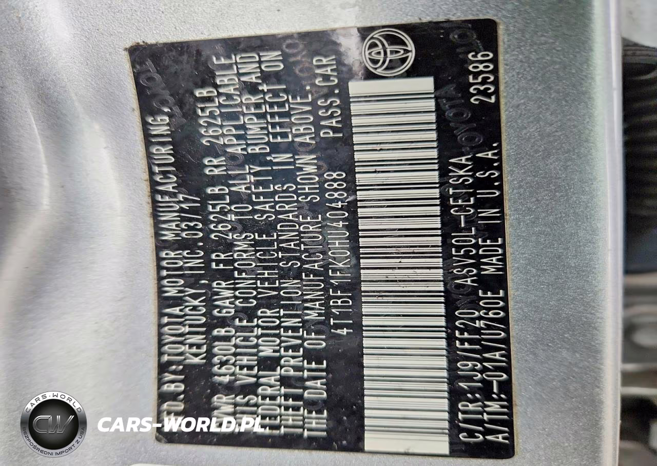 2017 Toyota Camry Se VIN:4T1BF1FK0HU404888 - 12