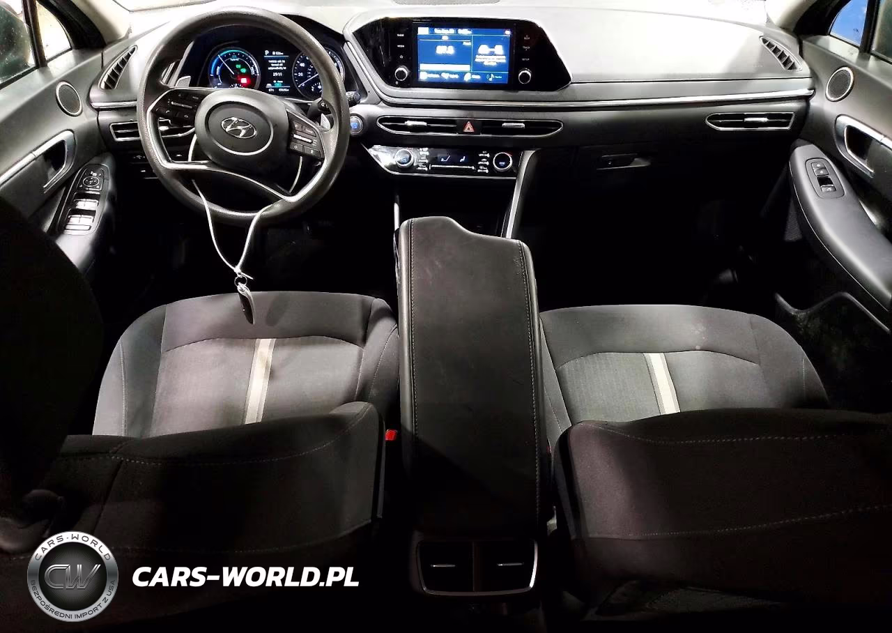 2021 Hyundai Sonata Hybrid Blue VIN:KMHL24JJ3MA018395 - 8