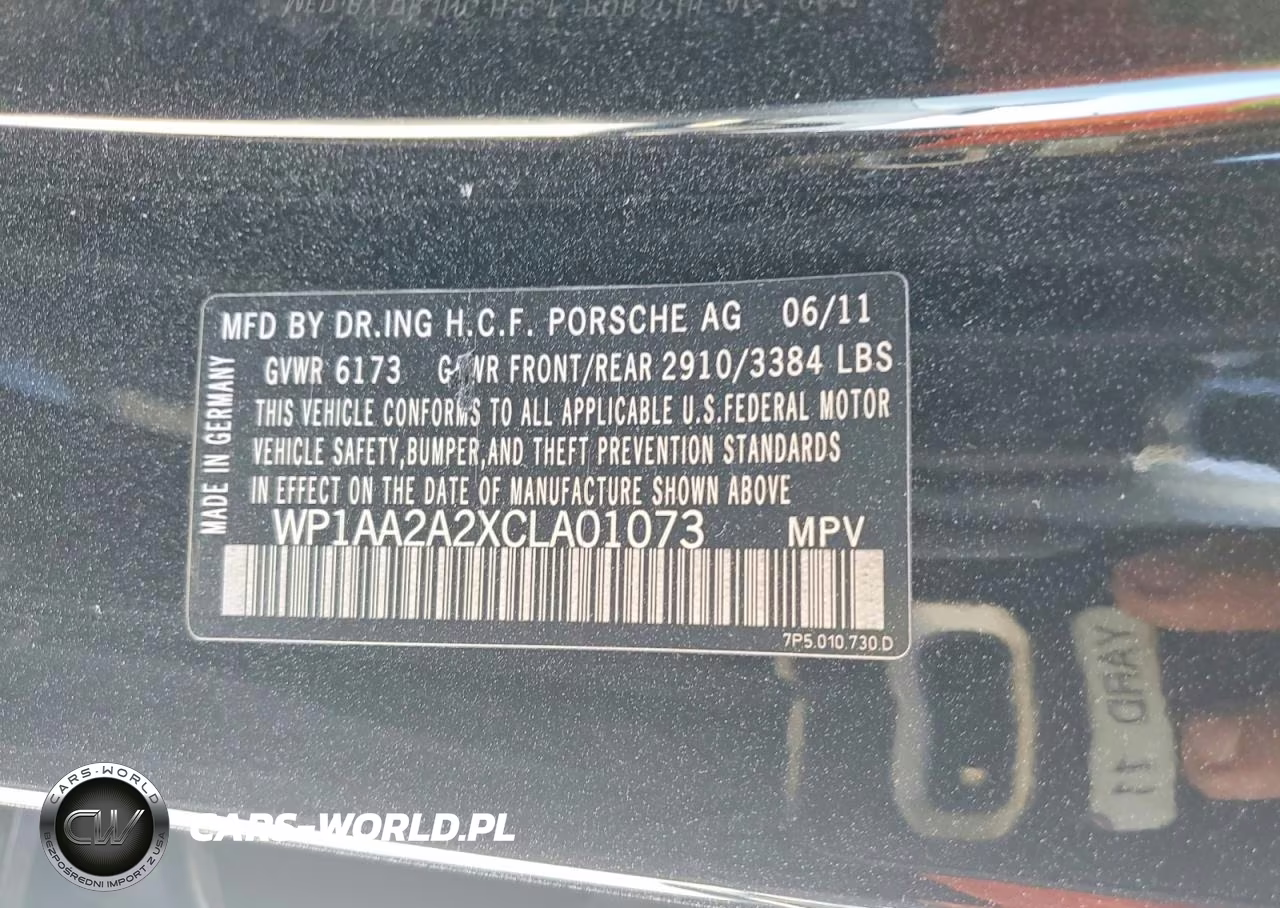 2012 Porsche Cayenne VIN:WP1AA2A2XCLA01073 - 14