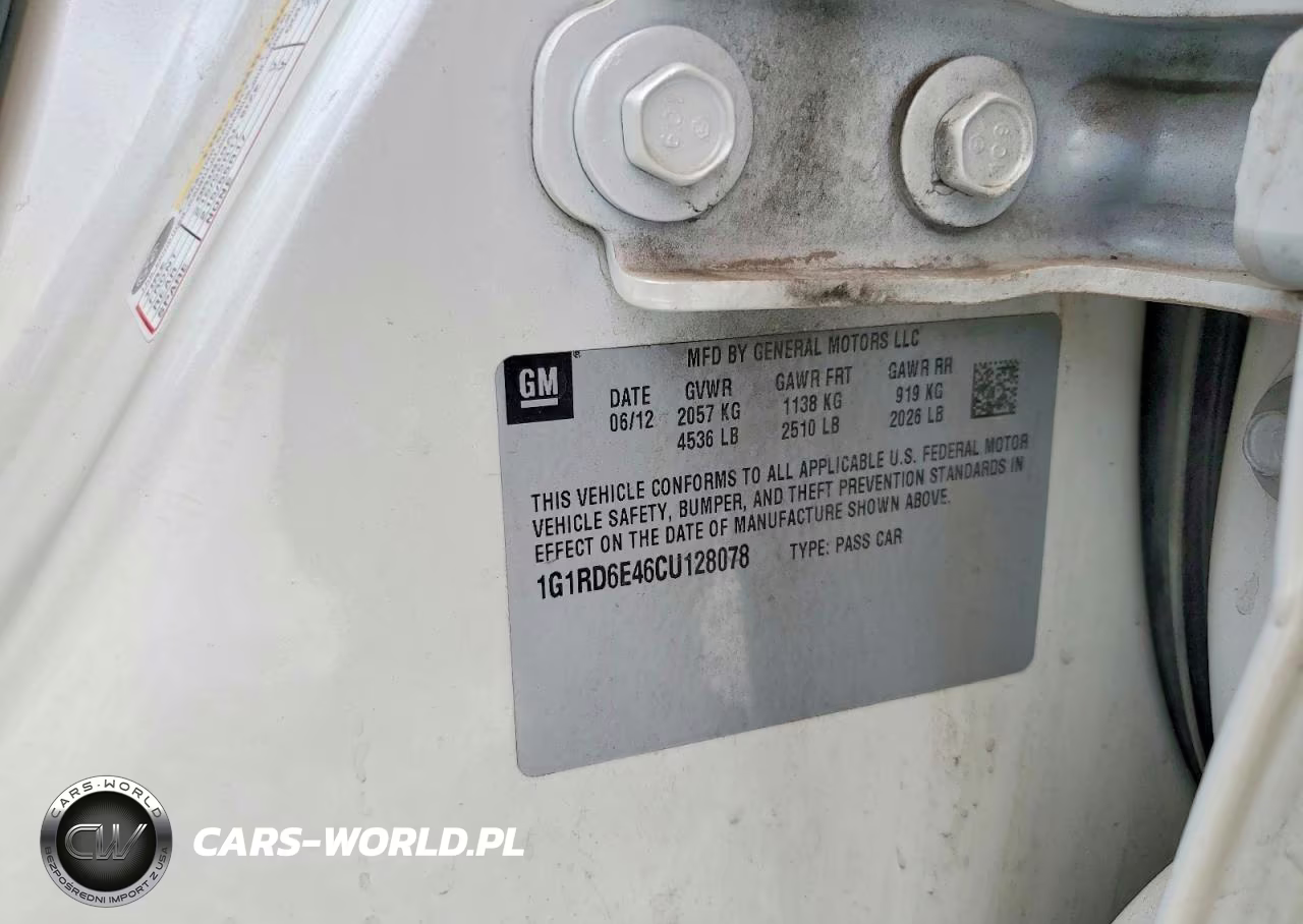 2012 Chevrolet Volt VIN:1G1RD6E46CU128078 - 12