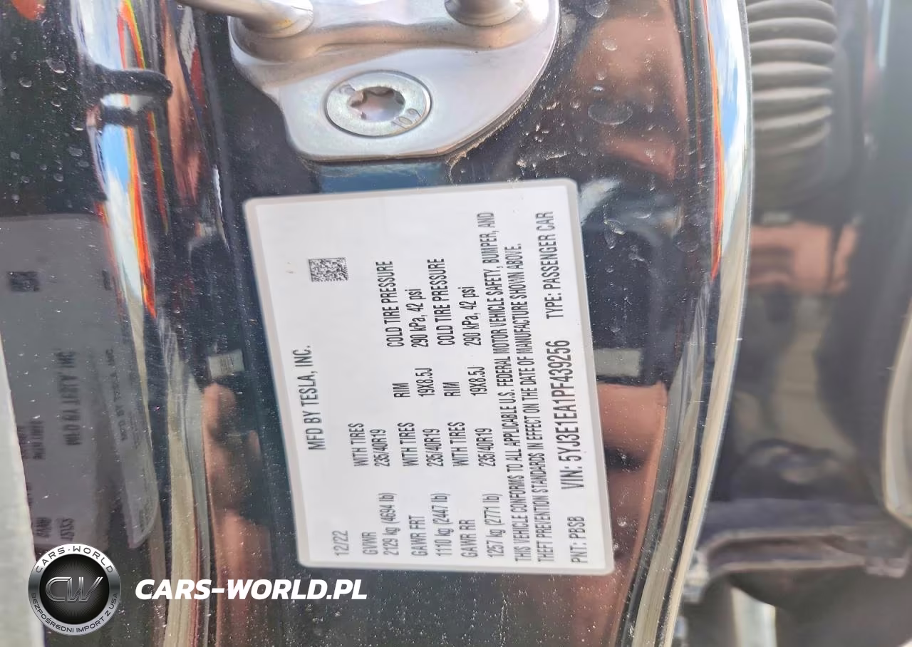 2023 Tesla Model 3 VIN:5YJ3E1EA1PF439256 - 12