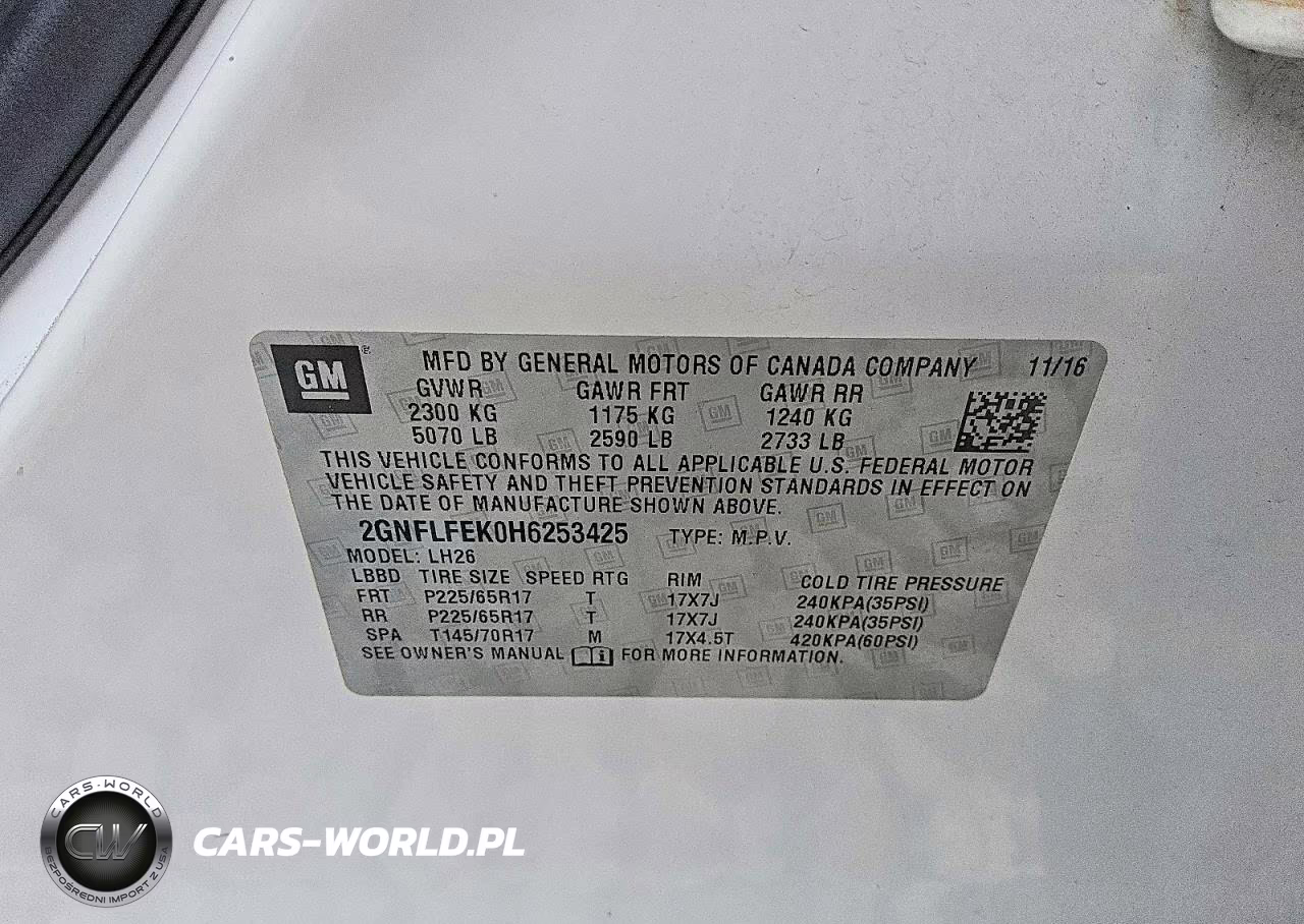 2017 Chevrolet Equinox Lt VIN:2GNFLFEK0H6253425 - 13