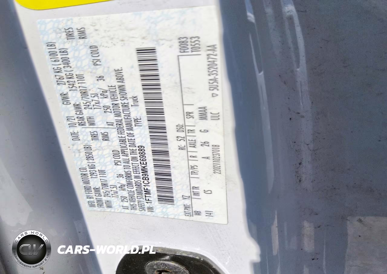 2021 Ford F150 VIN:1FTMF1CB9MKE69889 - 12