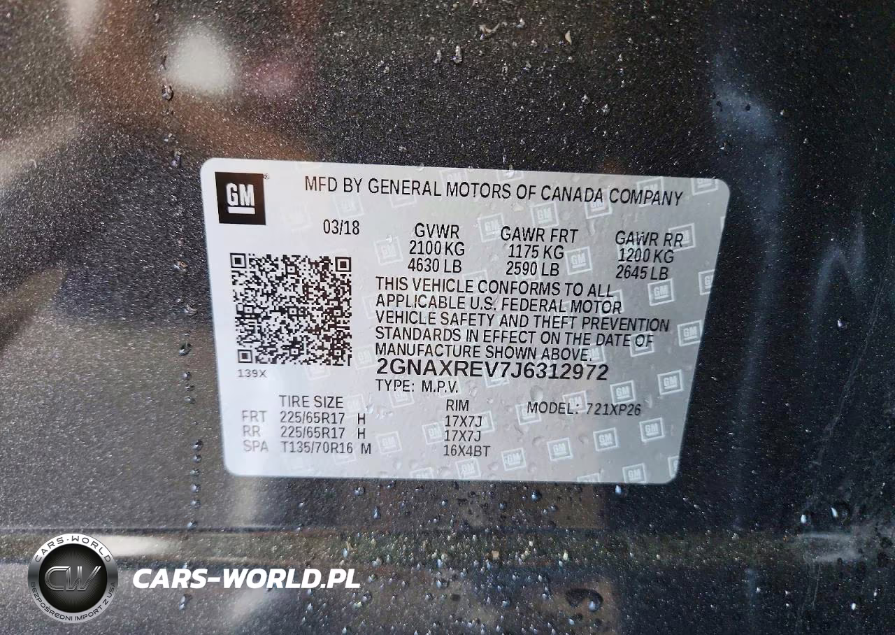 2018 Chevrolet Equinox Ls VIN:2GNAXREV7J6312972 - 13