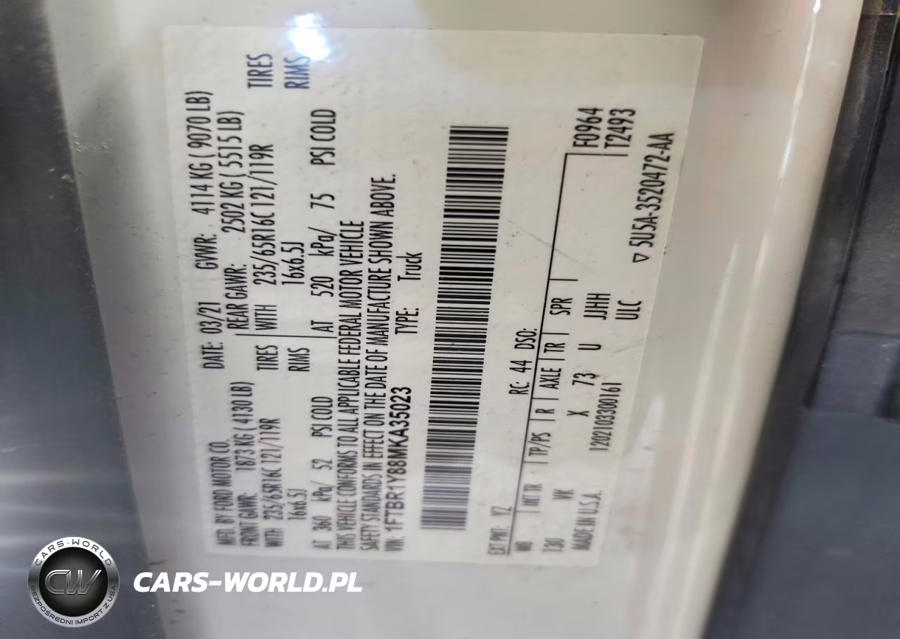 2021 Ford Transit T-250 VIN:1FTBR1Y88MKA35023 - 13