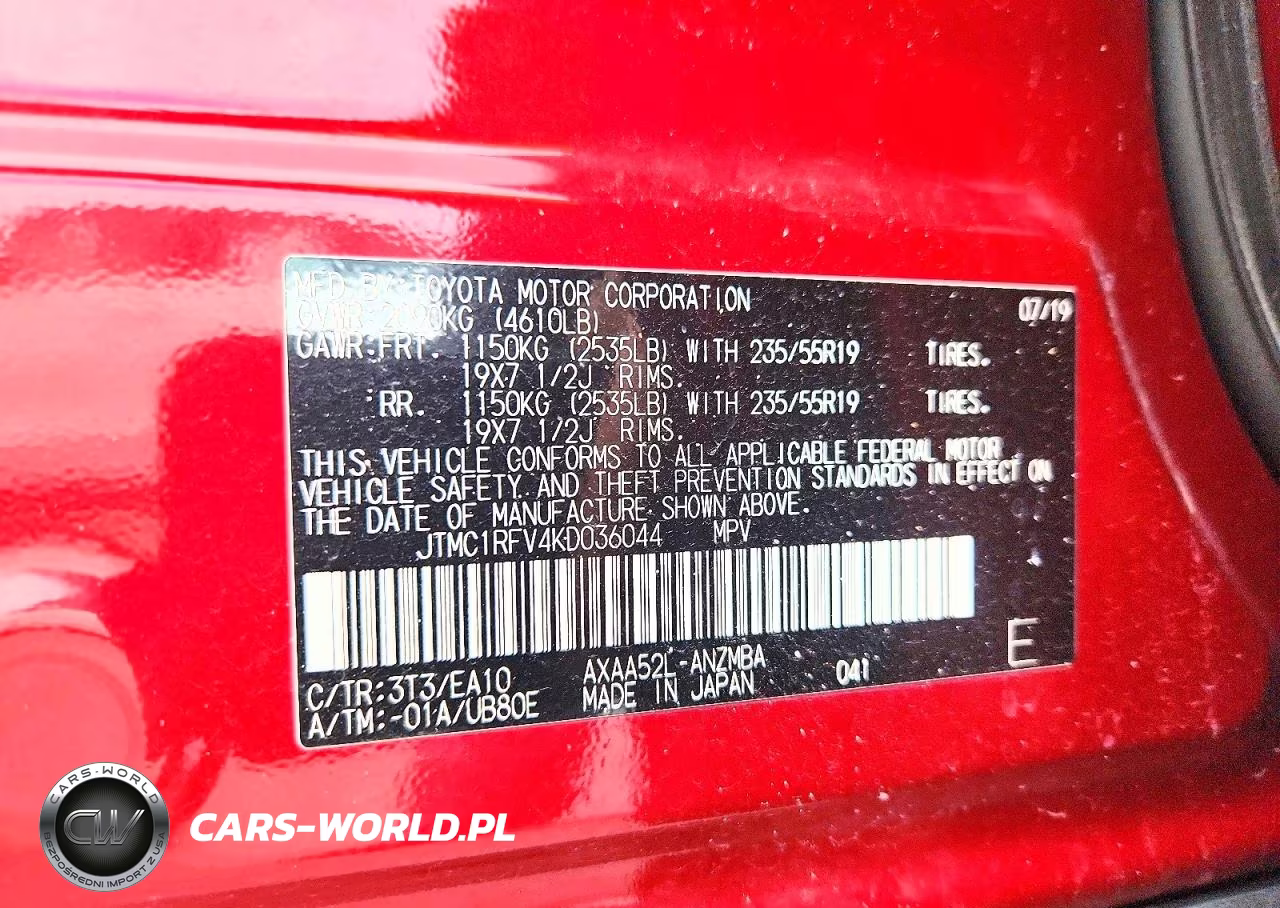 2019 Toyota Rav4 Xle Premium VIN:JTMC1RFV4KD036044 - 13