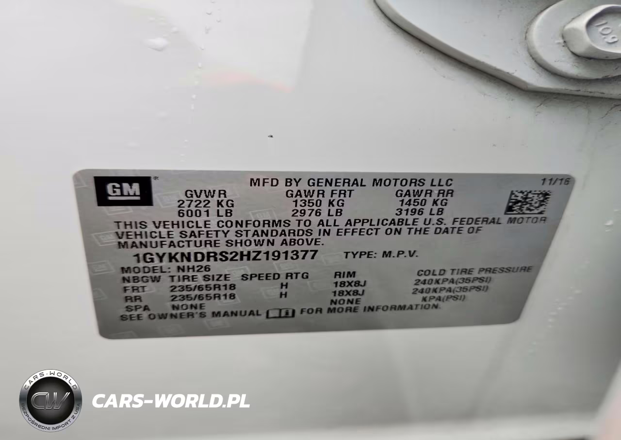 2017 Cadillac Xt5 Luxury VIN:1GYKNDRS2HZ191377 - 13