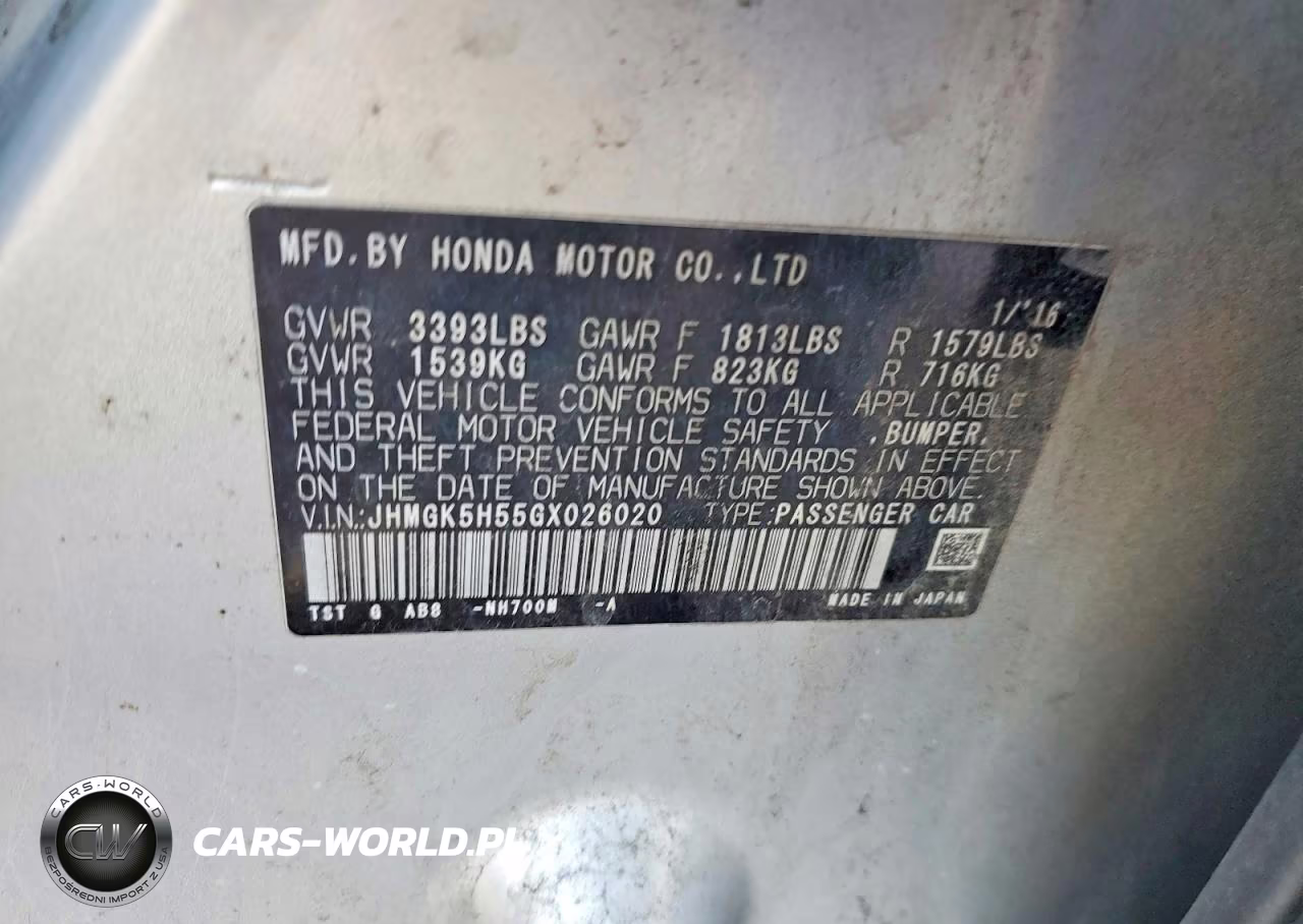 2016 Honda Fit Lx VIN:JHMGK5H55GX026020 - 14