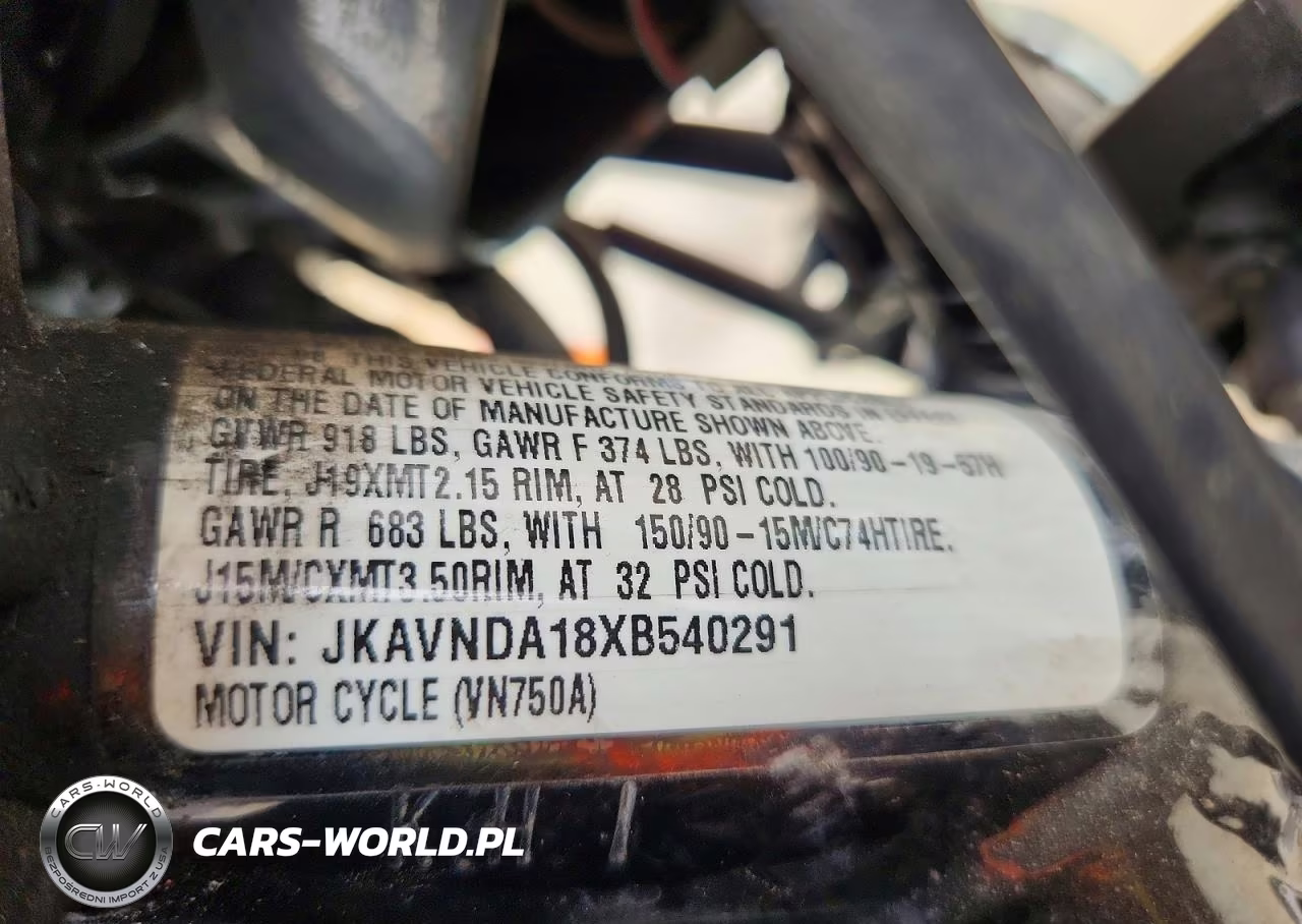 1999 Kawasaki Vn750 VIN:JKAVNDA18XB540291 - 9