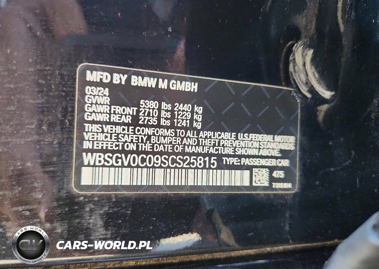 2025 BMW M8 VIN:WBSGV0C09SCS25815 - 13