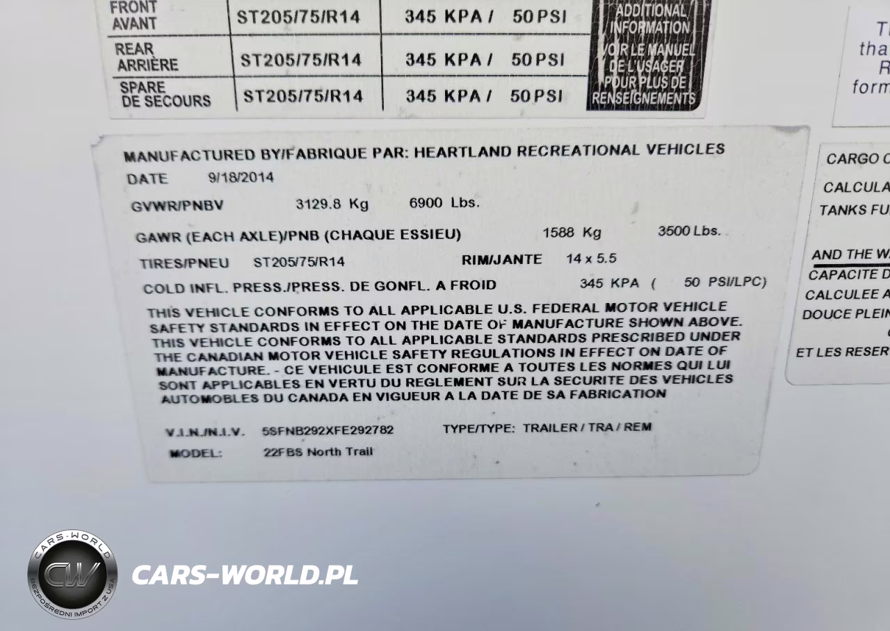 2015 Kz-Rv North Trai 27Bh VIN:5SFNB292XFE292782 - 10