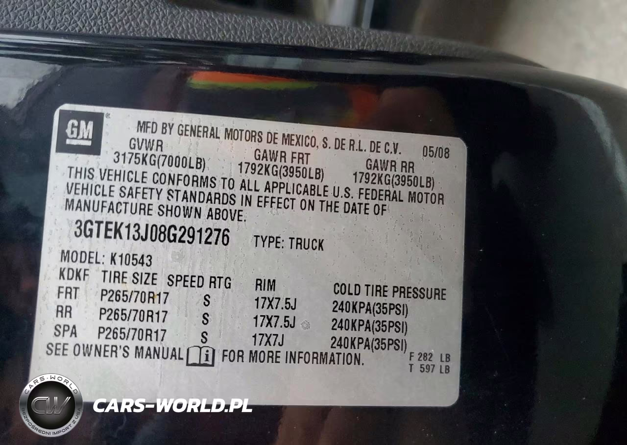 2008 GMC Sierra K1500 VIN:3GTEK13J08G291276 - 13