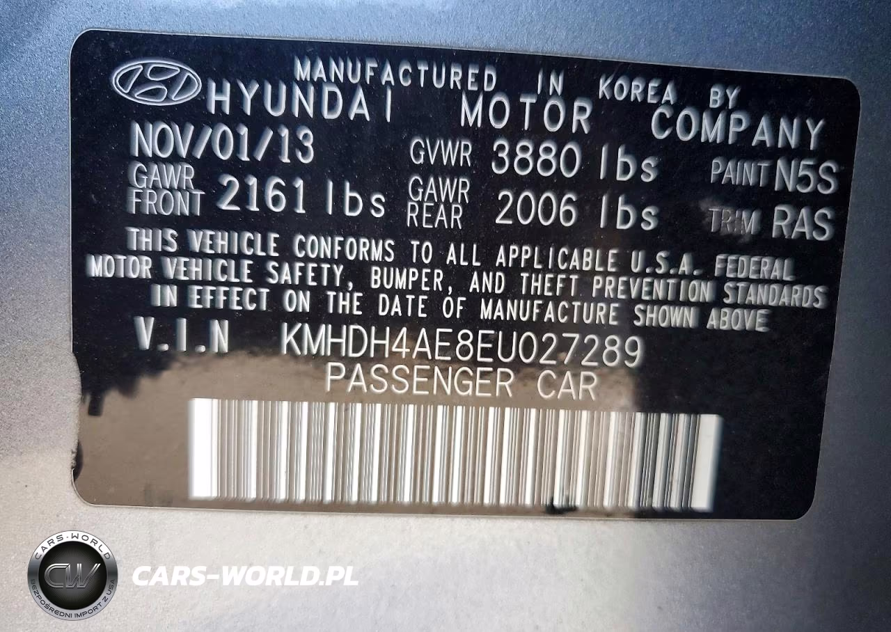 2014 Hyundai Elantra Se VIN:KMHDH4AE8EU027289 - 12