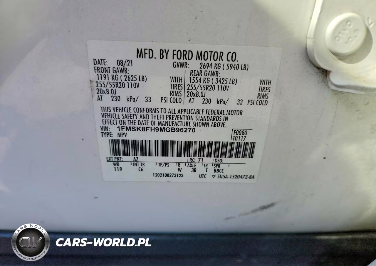 2021 Ford Explorer Limited VIN:1FMSK8FH9MGB96270 - 14