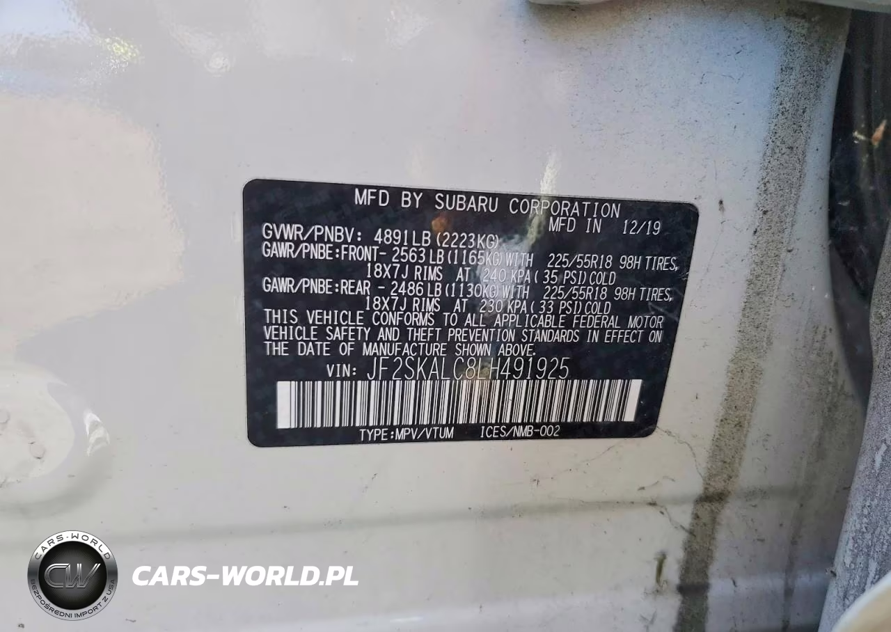 2020 Subaru Forester Sport VIN:JF2SKALC8LH491925 - 13