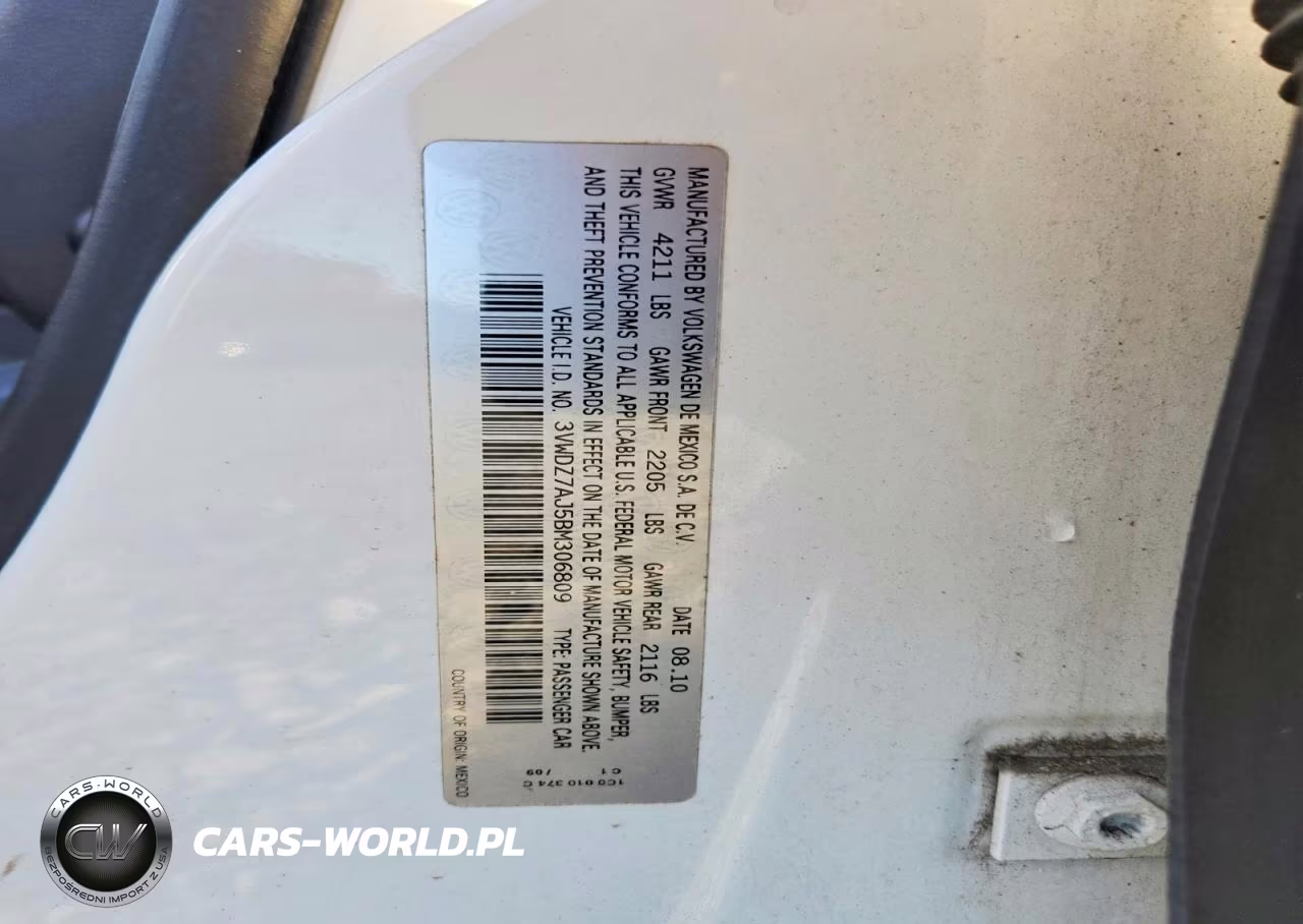 2011 Volkswagen Jetta Se VIN:3VWDZ7AJ5BM306809 - 13