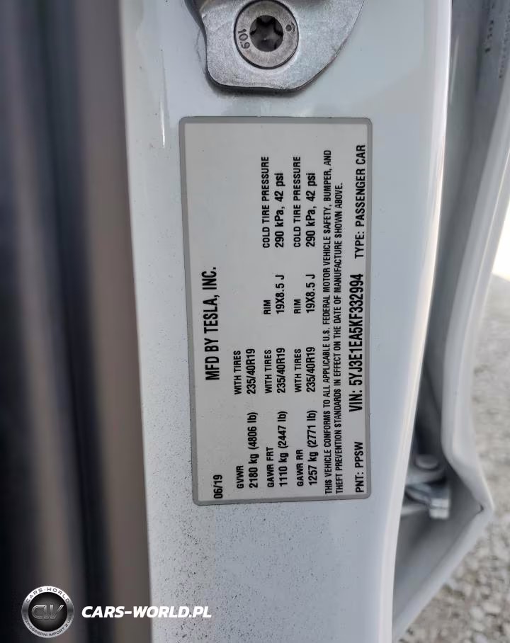 2019 Tesla Model 3 VIN:5YJ3E1EA5KF332994 - 12