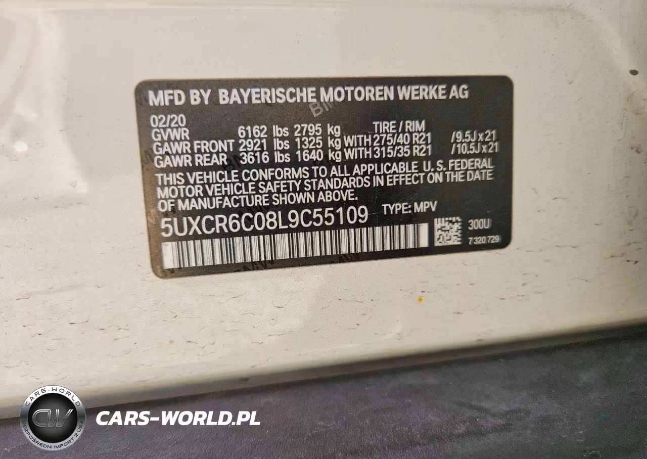 2020 BMW X5 xDrive40I VIN:5UXCR6C08L9C55109 - 12