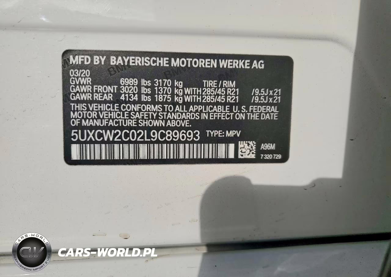 2020 BMW X7 xDrive40I VIN:5UXCW2C02L9C89693 - 14