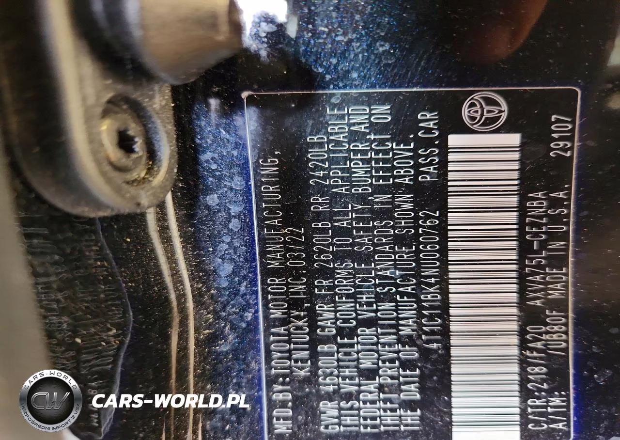 2022 Toyota Camry Le VIN:4T1C11BK4NU060762 - 12