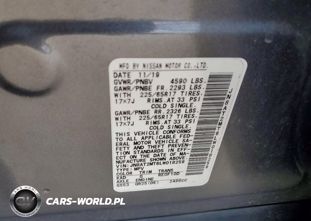 2020 Nissan Rogue S VIN:JN8AT2MT6LW018259 - 13